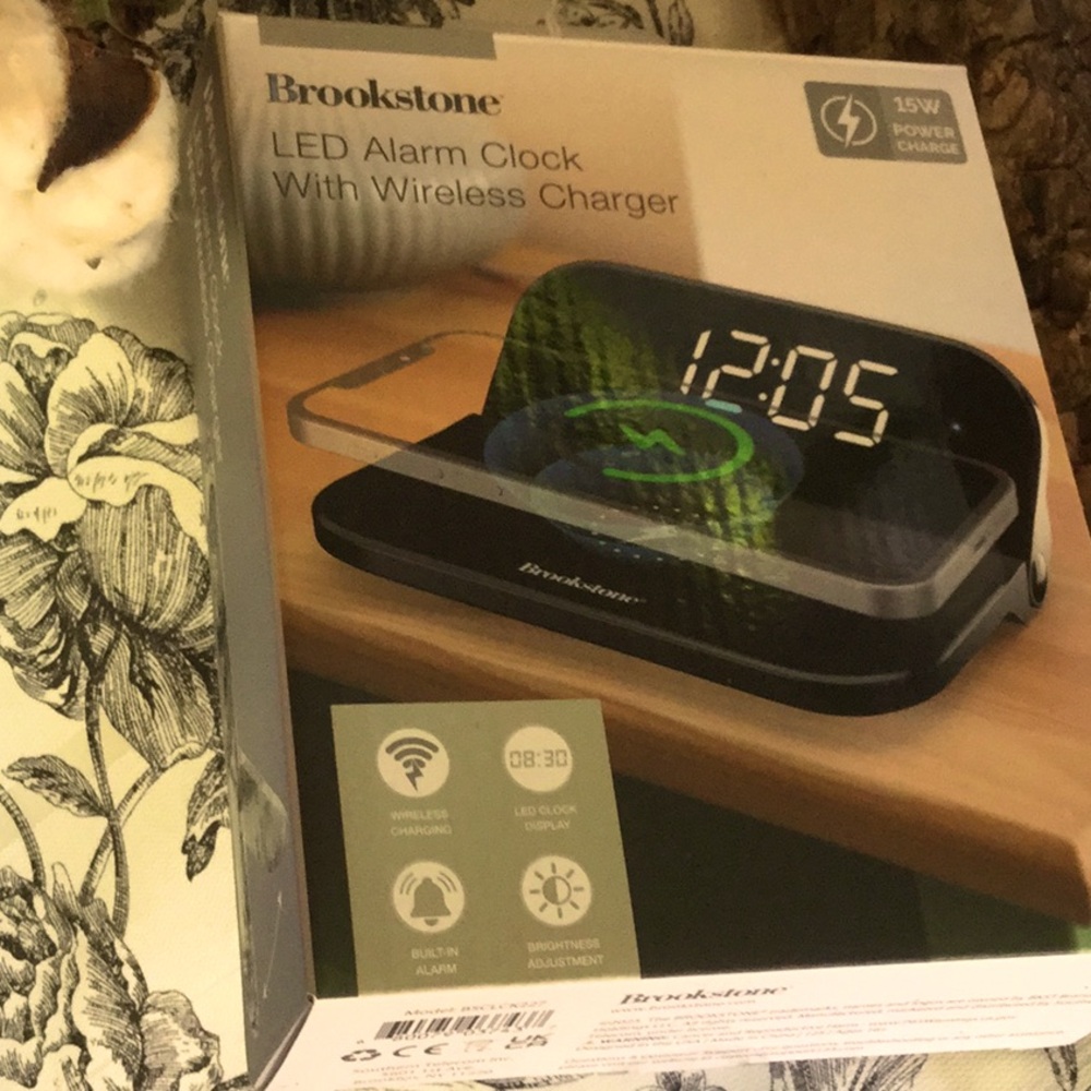 Brookstone led alarm clock dorm room cabin Father’s Day